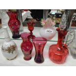 A mixed lot of glass ware including decanter. COLLECT ONLY.