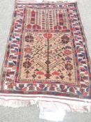A red/beige rug
