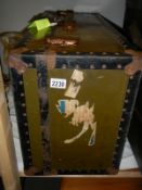 An old travelling trunk.COLLECT ONLY.