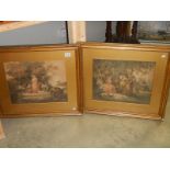 A pair of framed and glazed early 20th century engravings, COLLECT ONLY.