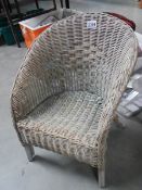 A Lloyd Loom style child's chair, COLLECT ONLY.