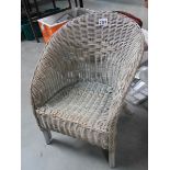 A Lloyd Loom style child's chair, COLLECT ONLY.