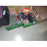 A large quantity of fishing tackle including wicker basket. COLLECT ONLY.