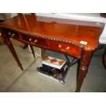 A good quality three drawer mahogany side table. COLLECT ONLY.