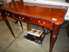 A good quality three drawer mahogany side table. COLLECT ONLY.