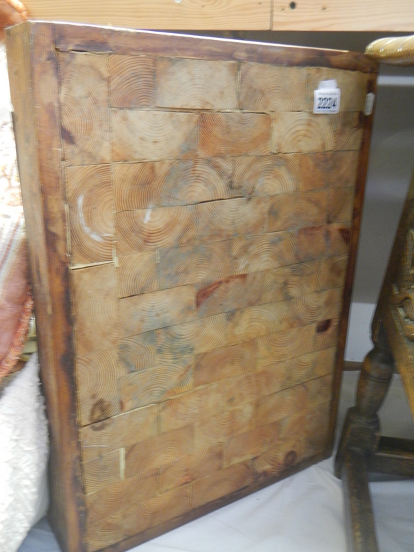 A large old pine chopping block (no stand) COLLECT ONLY. - Image 2 of 2