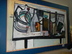 An abstract school painting.