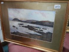 An early 20th century gilt framed watercolour, signed and dated 1911.