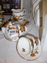 A Royal Vale bone china tea set.