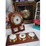 Three late 20th century clocks etc.,