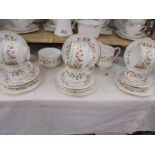 20 pieces of Paragon 'Anastasia' pattern tea ware.