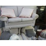 A good quality three piece suite with footstool, COLLECT ONLY.