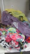 A mixed lot of silk and other scarves.