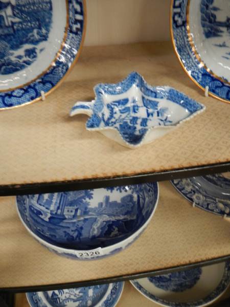 A mixed lot of blue and white ceramics. - Image 2 of 4