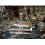 A good lot of silver plate.