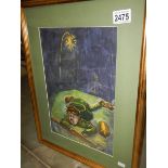 A good gilt framed pastel by R Complin