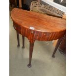 A late Victorian circular fold over table with storage space. COLLECT ONLY.