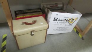 Two cases and one box of 70's and 80's records, Depeche Mode etc.,