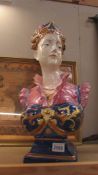 A large ceramic female bust. COLLECT ONLY.