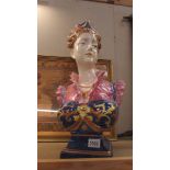 A large ceramic female bust. COLLECT ONLY.
