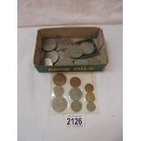 A mixed lot of coins including commemorative.