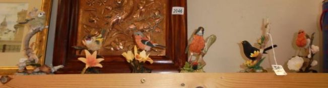 Six Country Artist bird figures.