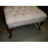 A mid 20th century period style upholstered stool. COLLECT ONLY.