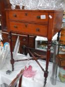 An early Victorian side table with key. COLLECT ONLY.