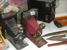 Three early 20th century camera's