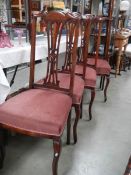 A good set of four Edwardian dining chairs, COLLECT ONLY.