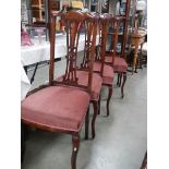 A good set of four Edwardian dining chairs, COLLECT ONLY.