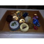 A mixed lot of paperweights