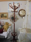 A bentwood hat stand.