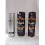 Three boxed Glenfiddich including Caoran Recerbe aged 12 years whisky.