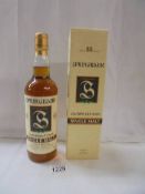 A boxed Springbank Campbeltown single malt aged 15 years Scotch whisky.