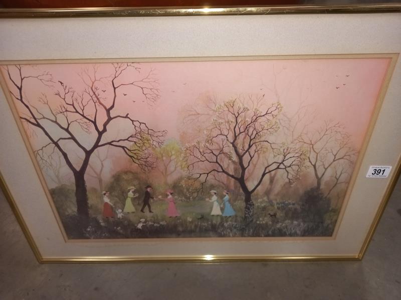 A framed & glazed print 'An April evening' by Helen Bradley COLLECT ONLY - Image 2 of 5