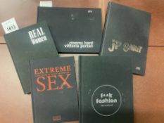 5 limited edition The Erotic Print Society books inc. Real Women, Fashion by Ben Westwood etc.,