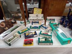 A collection of boxed die cast including Eddie Stobart (still shrink wrapped) & Corgi Mornflake Oats