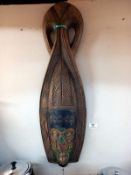 A large African wall mask (75cm x 22cm)