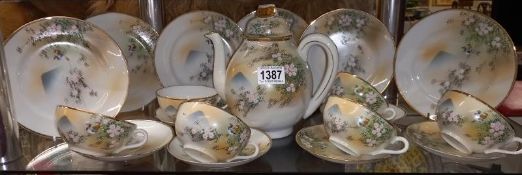 A Japanese egg shell china tea set, COLLECT ONLY.