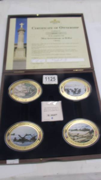 A cased '70th Anniversary of D-Day' coin set.