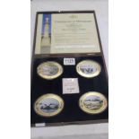 A cased '70th Anniversary of D-Day' coin set.