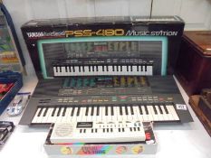 A boxed Yamaha PSS-480 music station organ and a Casio VL1, COLLECT ONLY.
