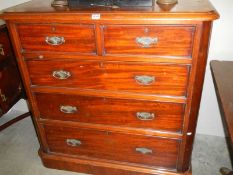 A Victorian mahogany two over three chest of drawers, COLLECT ONLY.