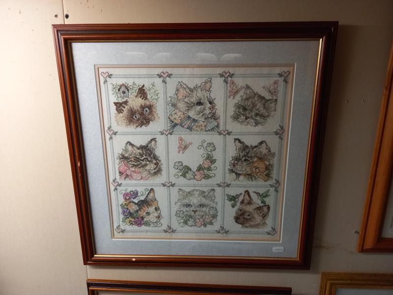 A good selection of framed & glazed needlepoint pictures - Image 2 of 13