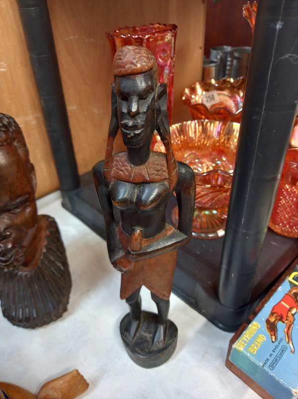 A quantity of interesting wooden figures including some African & Buddha etc. - Image 3 of 6