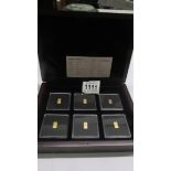 A cased complete set of 'Million Dollar' gold bars, (0.5 grams).