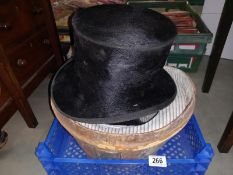 A Lincoln & Bennett of London top hat in hat box