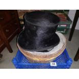 A Lincoln & Bennett of London top hat in hat box