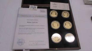 A case set of 'Royal Couples' coins with certificate.